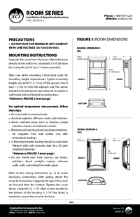 Thumbnail of document Manual - A/20K-R2 Thermistors Room